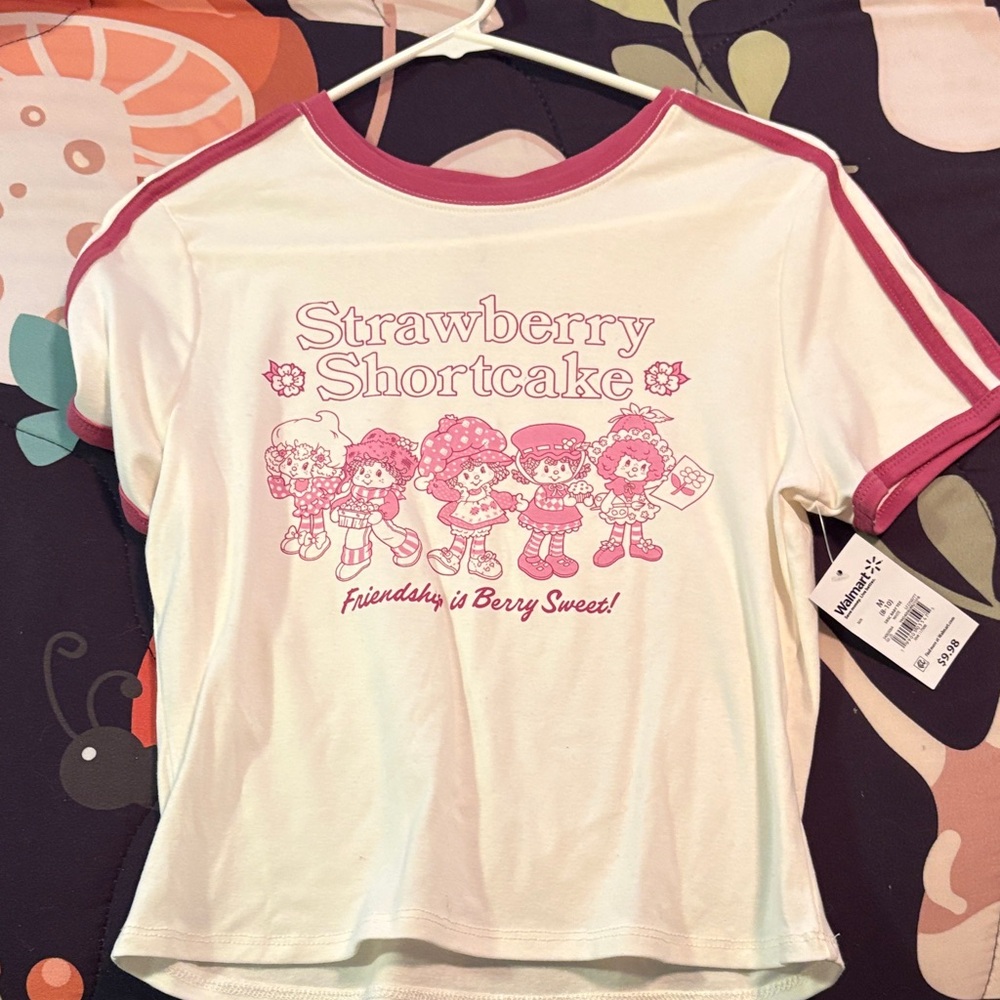 Strawberry Shortcake Kids' Cream and Pink T-Shirt